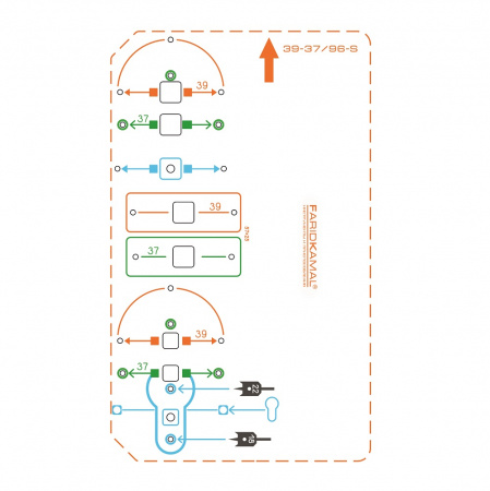 Карта присадки ручек дверей (без механизма) 39-37/96-s